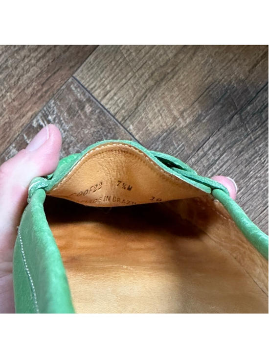 Women\'s Peter Millar Loafers 7.5 Green with Brown Soles